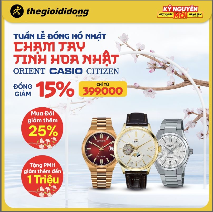 Ưu đãi tuần lễ Nhật: Casio, Orient, Citizen giảm sốc cho anh em mê gadget tại TGDĐ - Ảnh 1.